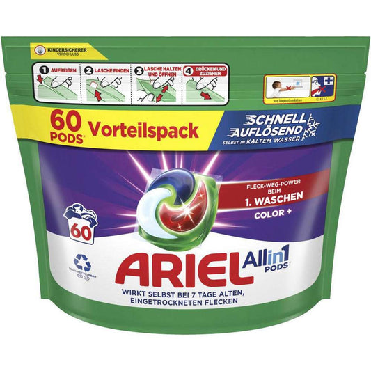 Ariel - Wasmiddel - Pods - Allin1 Pods - Color+ - 60Wb/1224g