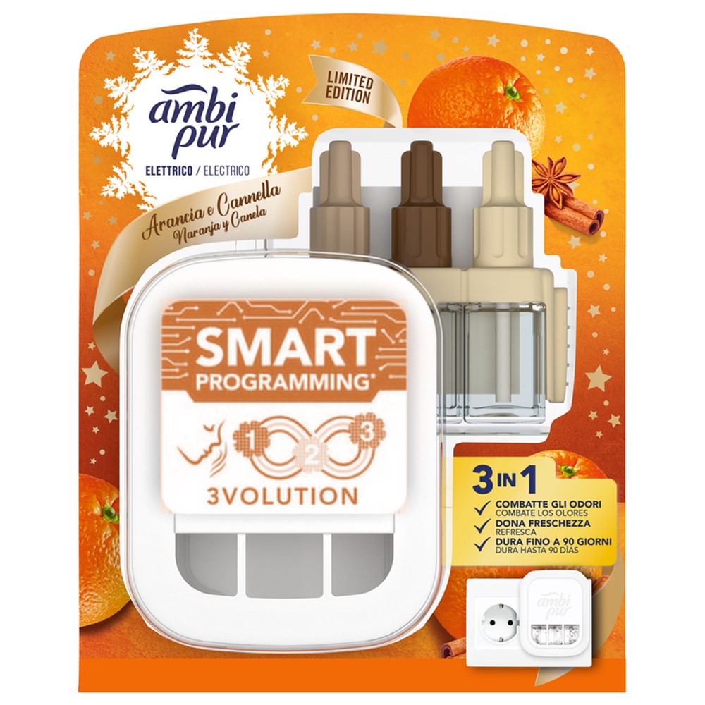 Ambi Pur - Elektrisch Luchtverfrisser - Starterset - 3 Volution - Plug - Orange & Cinnamon - 20ml