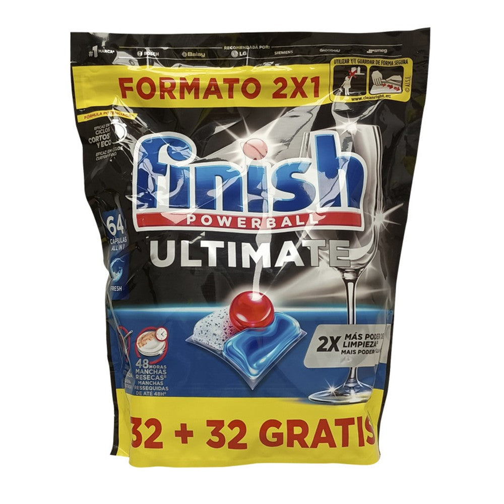 Finish Powerball - Vaatwas - Capsule - Ultimate - Fresh - 64Wb/825.6g