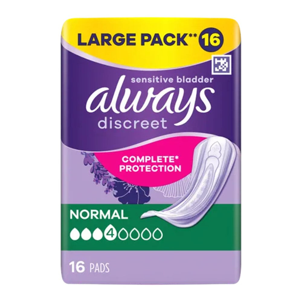 Always Discreet - Incontinentiemat - 4 Normal - Sensitive Bladder - 16 Stuks