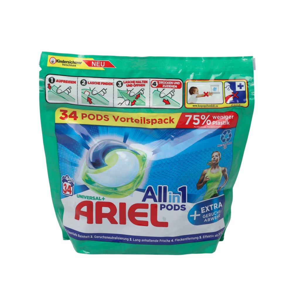 Ariel - Wasmiddel - Pods - All-in 1 Universal + - Extra Odor Protection - 34Wb/727.6g