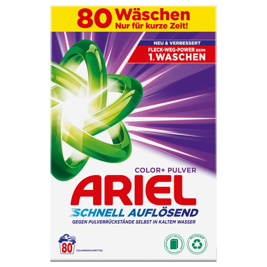 Ariel - Wasmiddel - Waspoeder - Quick Dissolving - Color - 80Wb/4800g