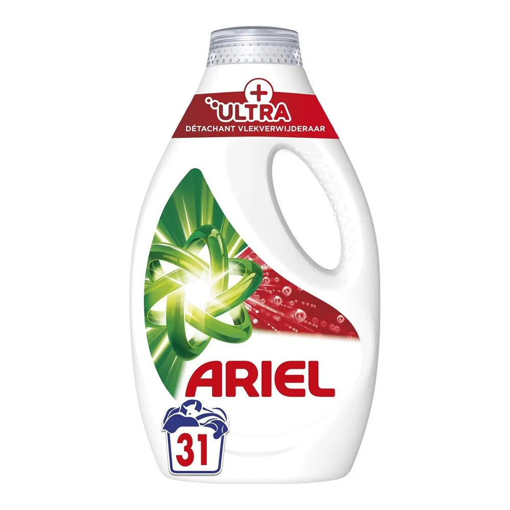 Ariel - Wasmiddel - Vloeibaar - Ultra + - Stain Remover - 31Wb/1395ml