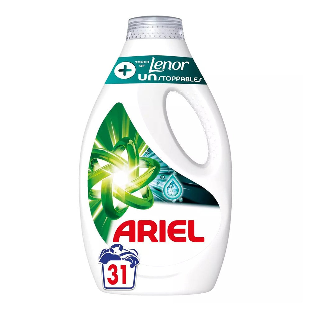 Ariel - Wasmiddel - Vloeibaar - Unstoppables + - Touch Of Lenor - 31Wb/1395ml