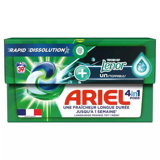Ariel - Wasmiddel - Pods - Touch of Lenor Unstoppables+ - 39Wb/838.5g