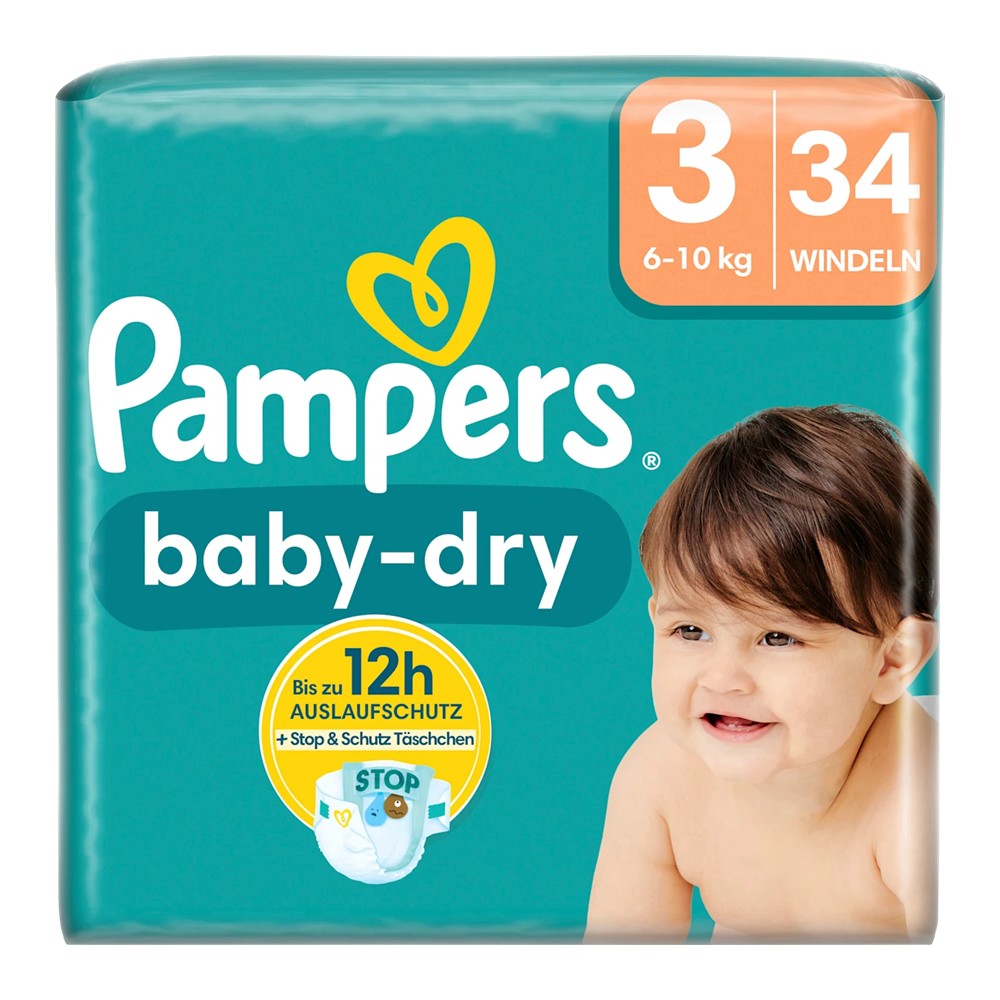 Pampers Baby-Dry - Luiers - Size 3 - 6-10kg - 34 Stuks