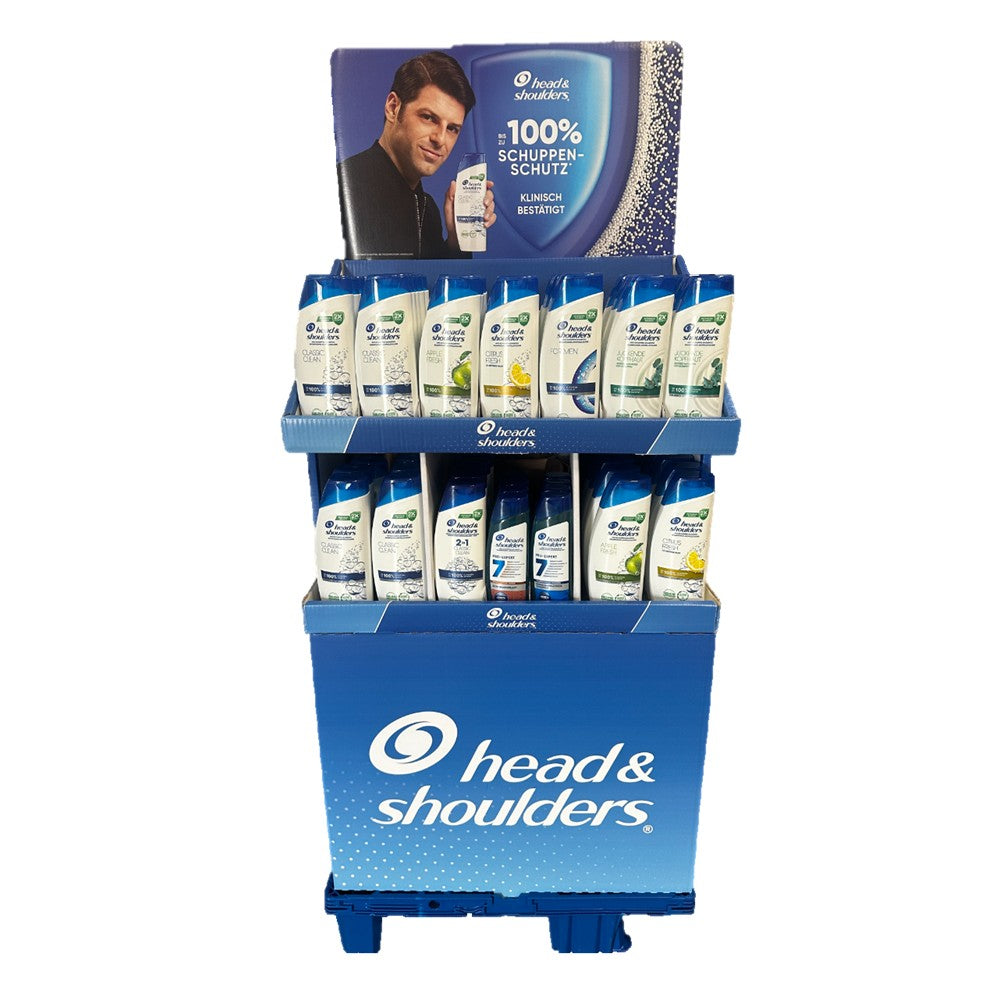 Head & Shoulders - Display - Shampoo - 8 Assortimenten - 500ml - 58 Stuks