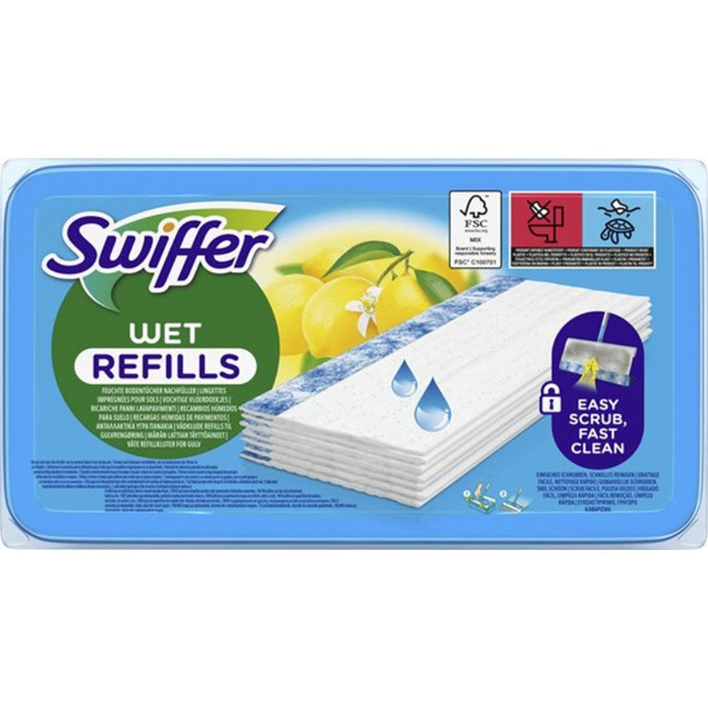 Swiffer - Vochtige Vloerdoekjes - Navulling - Wet Citrus Fresh - 20 Stuks
