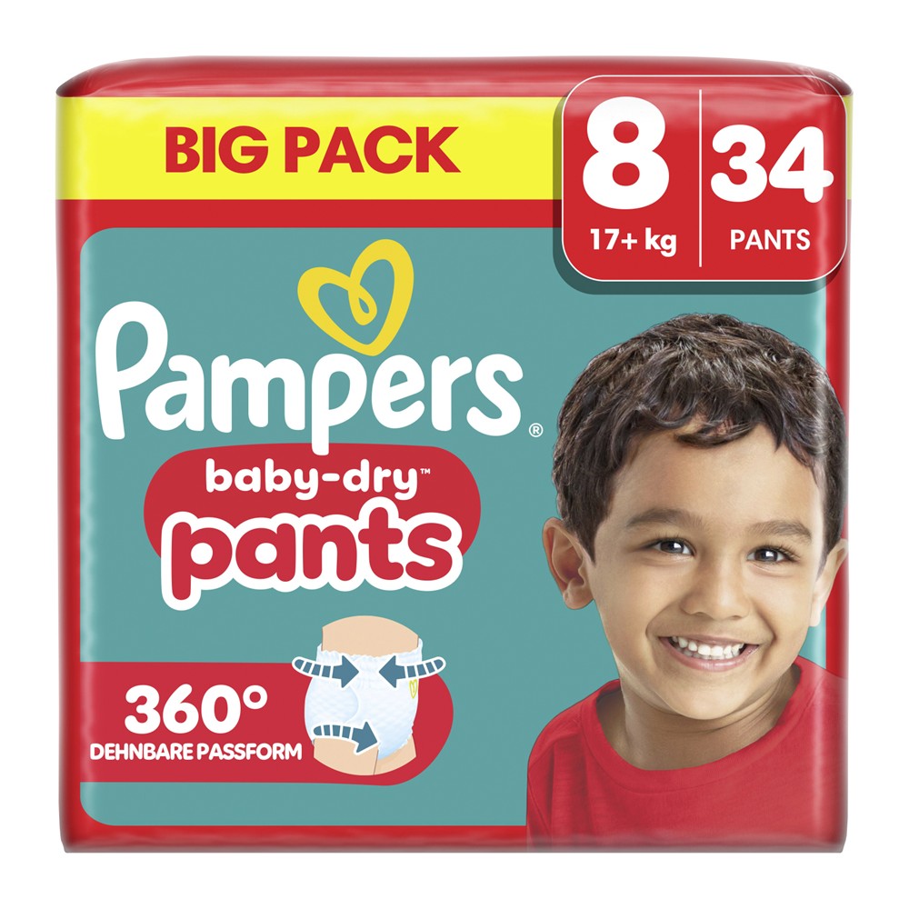 Pampers Baby-Dry - Luiers - Size 8 - 17+ kg - 34 Stuks