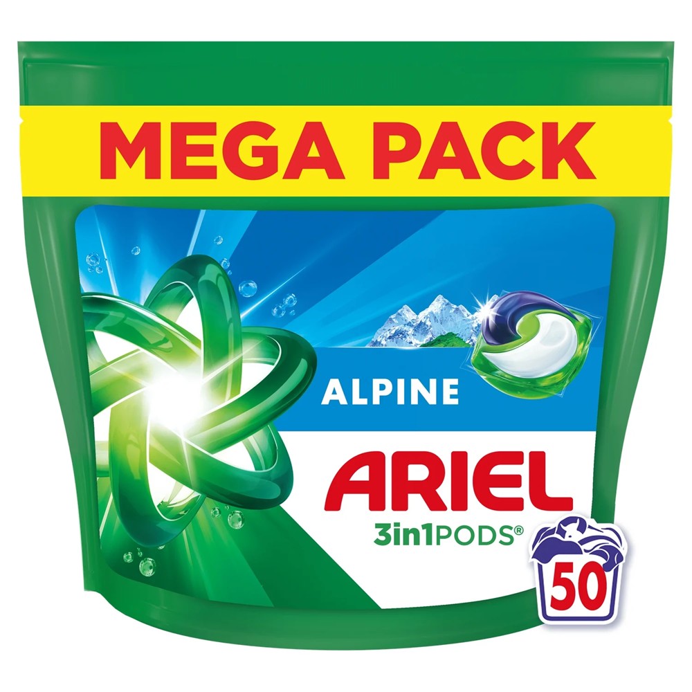 Ariel - Wasmiddel - Pods - 3in1 - Alpine - 50Wb/910g