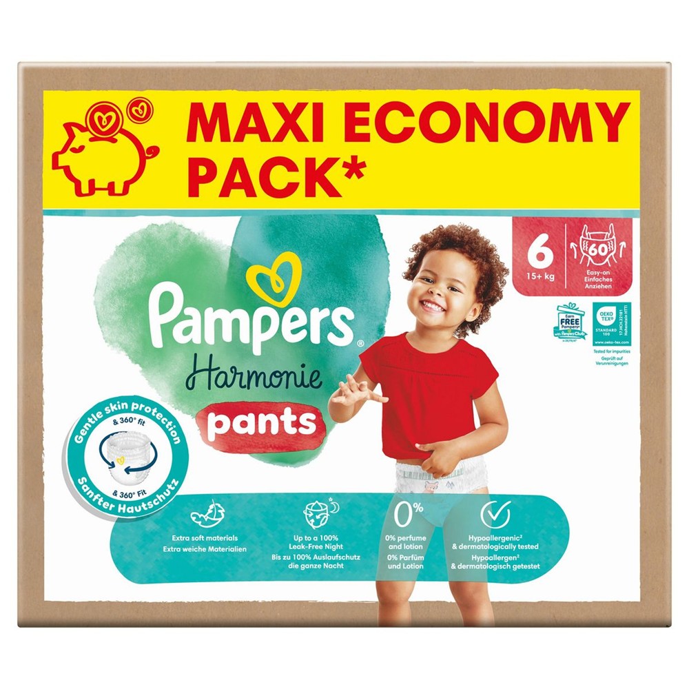 Pampers Harmonie - Luiers - Size 6 - 15+kg - Pants - 60 Stuks