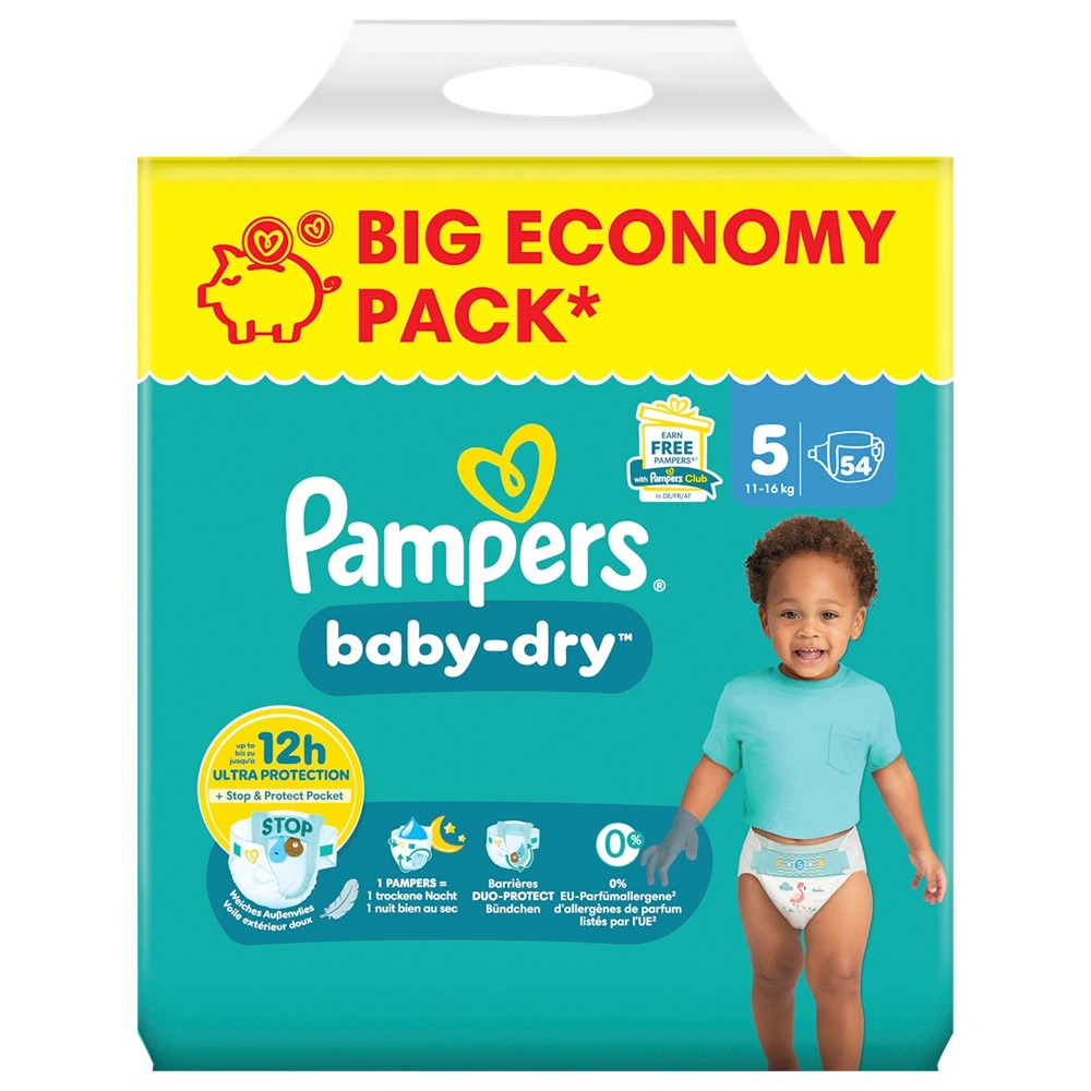 Pampers Baby-Dry - Luiers - Size 5 - 11-16kg - 12h Ultra Protection - 54 Stuks
