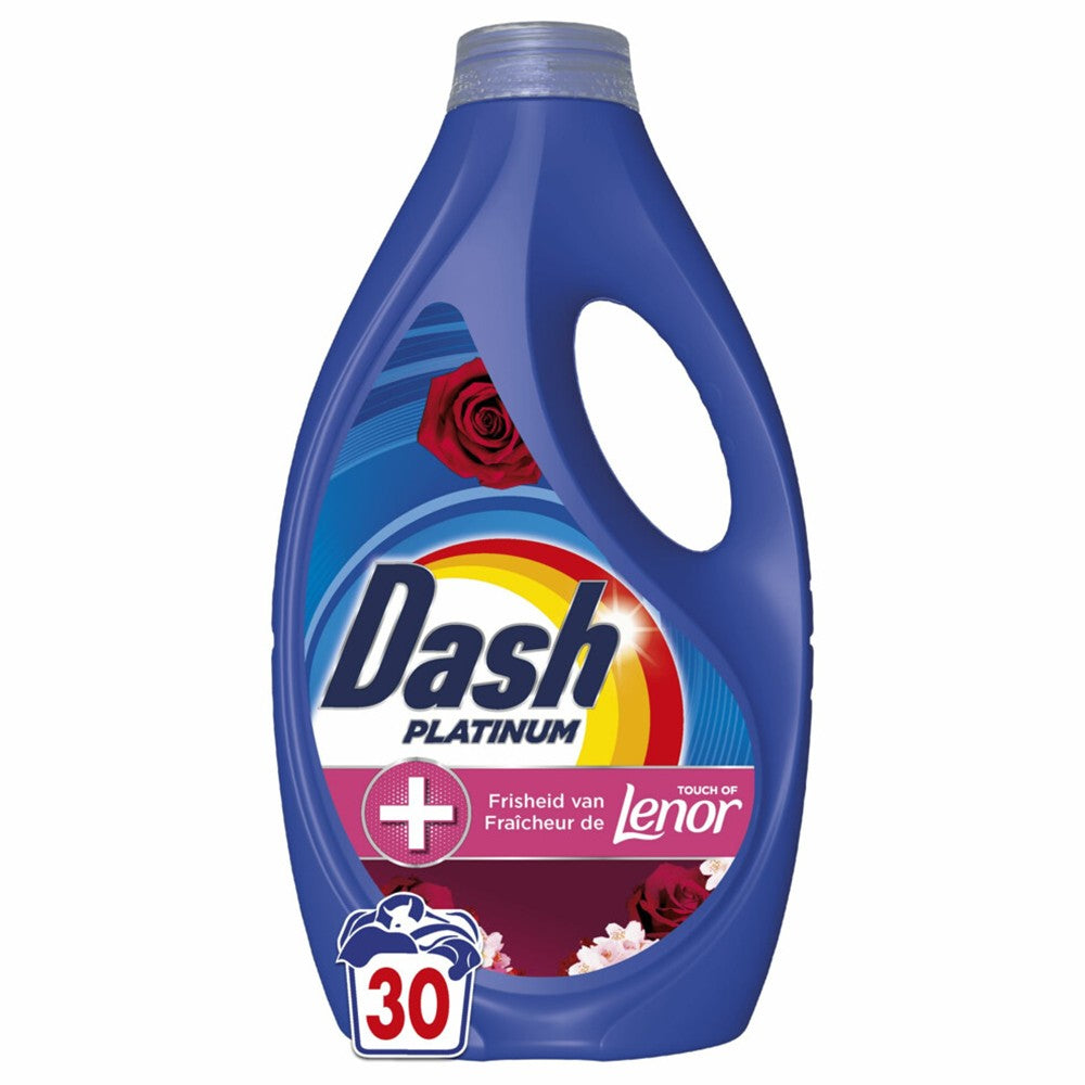 Dash - Wasmiddel - Vloeibaar - Platinum - TOL - Jasmin & Rose de Mai - 30Wb/1350ml