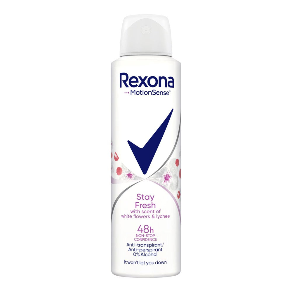 Rexona Motion Sense - Deodorant - Spray - Stay Fresh - White Flowers & Lychee - 150ml