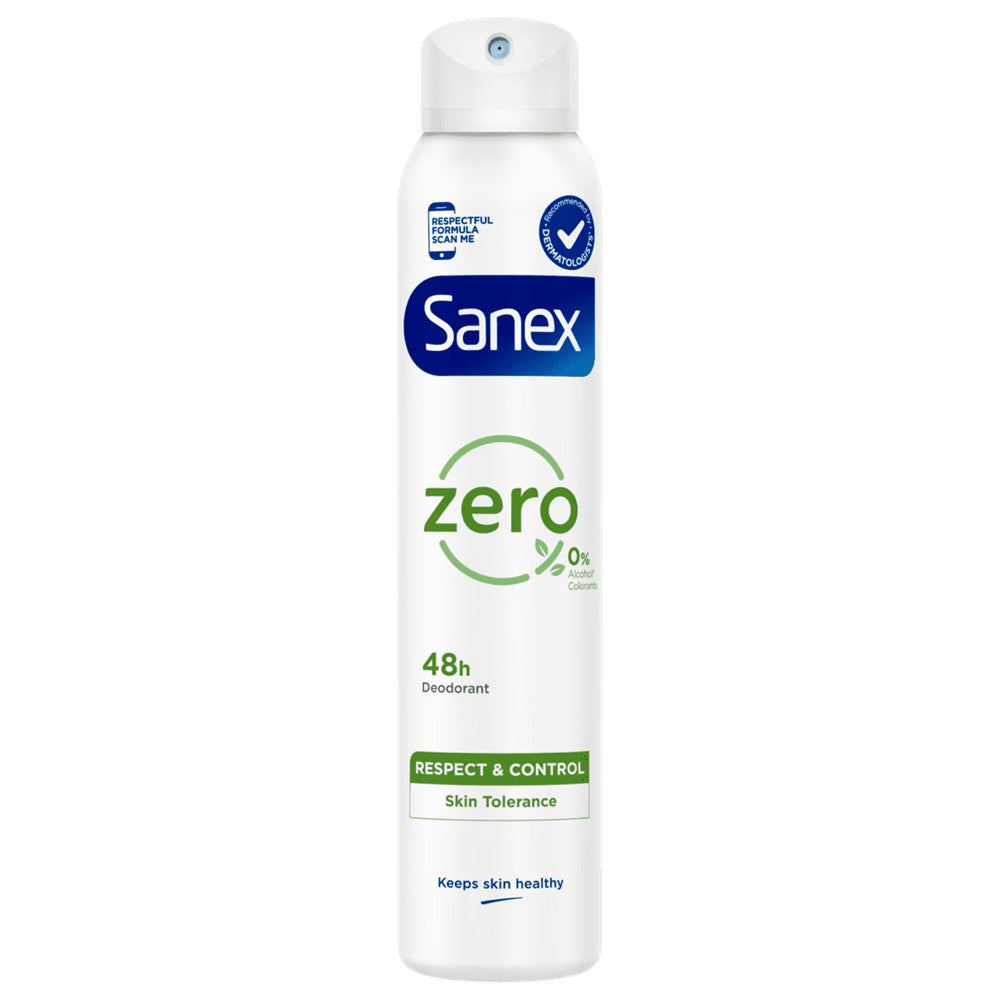 Sanex - Deodorant - Spray - Zero % - Respect & Control - 48h - 200ml