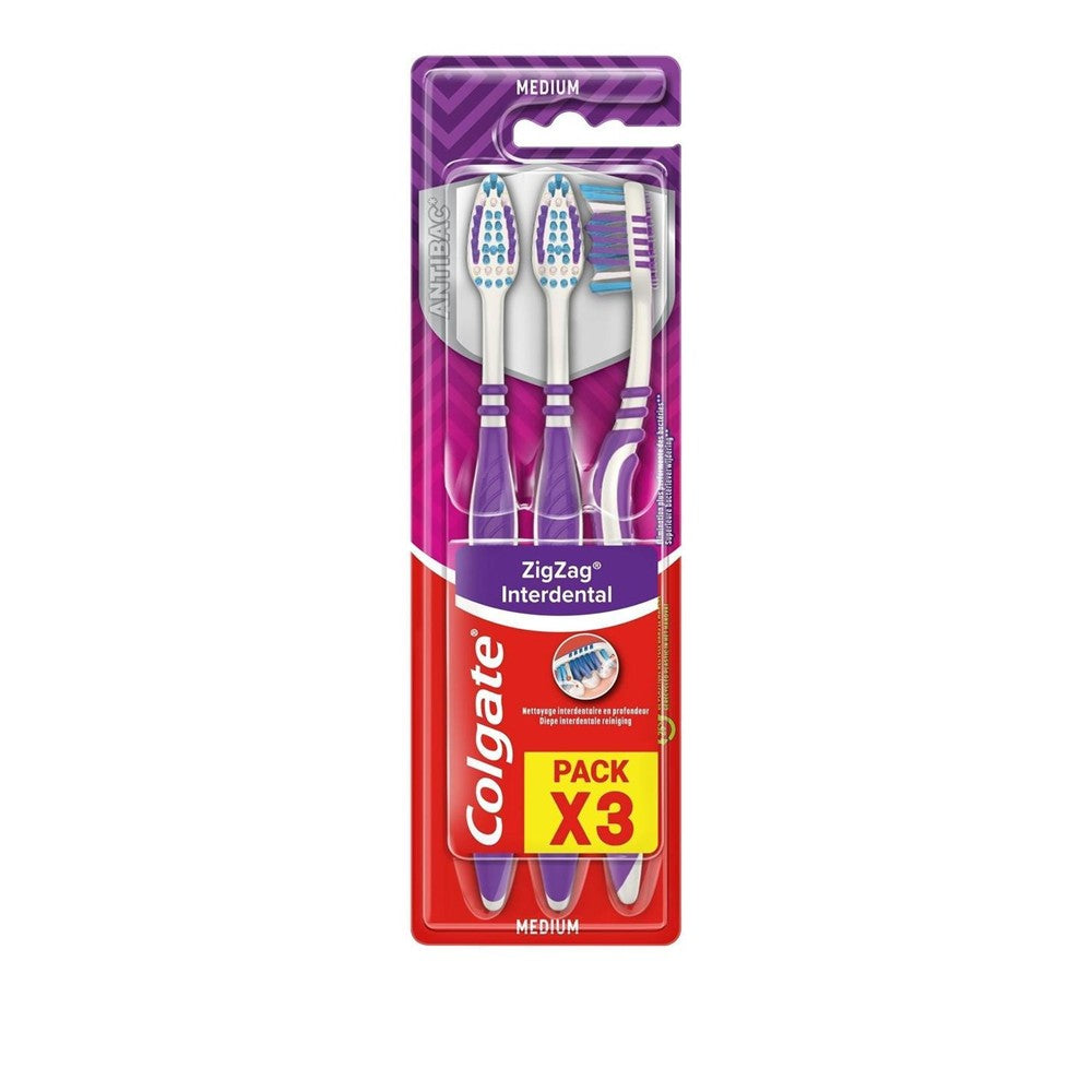 Colgate - Tandenborstel - Zig Zag Medium - 3 Stuks