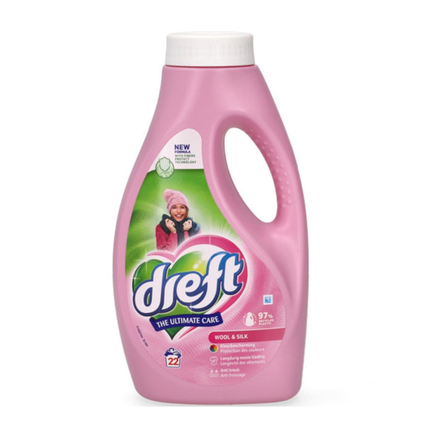 Dreft - Wasmiddel - Vloeibaar - Wool & Silk - 22Wb/990ml