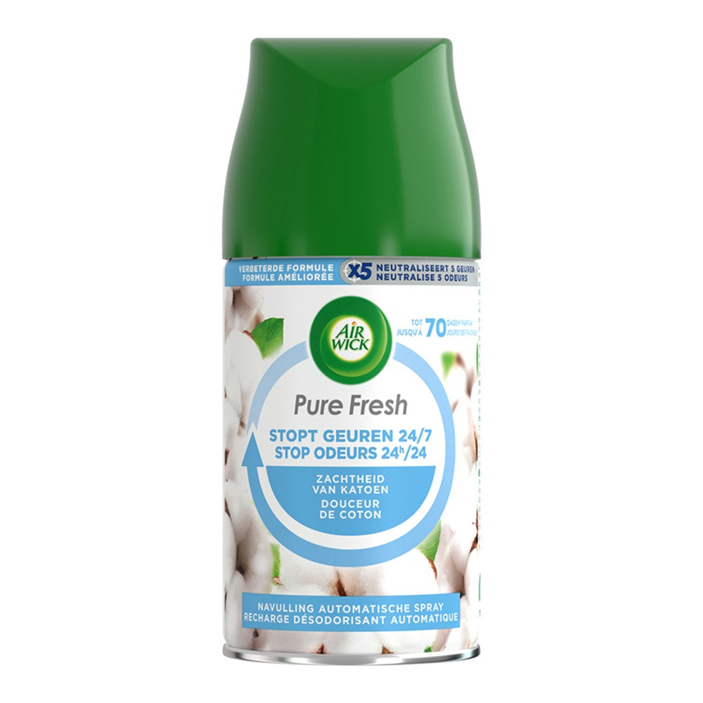 Air Wick - Luchtverfrisser - Navulling - Pure Fresh - Cotton Soft - 250ml