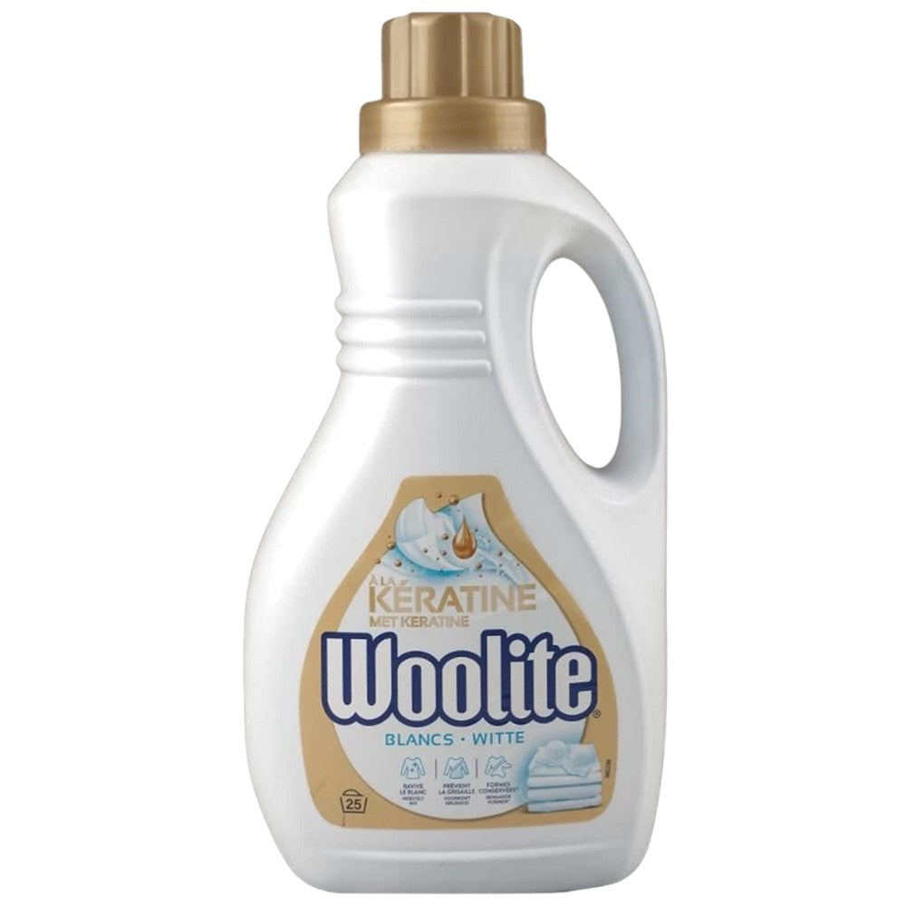 Woolite - Wasmiddel - Vloeibaar - Witte - Met Keratine - 25Wb/1.5L