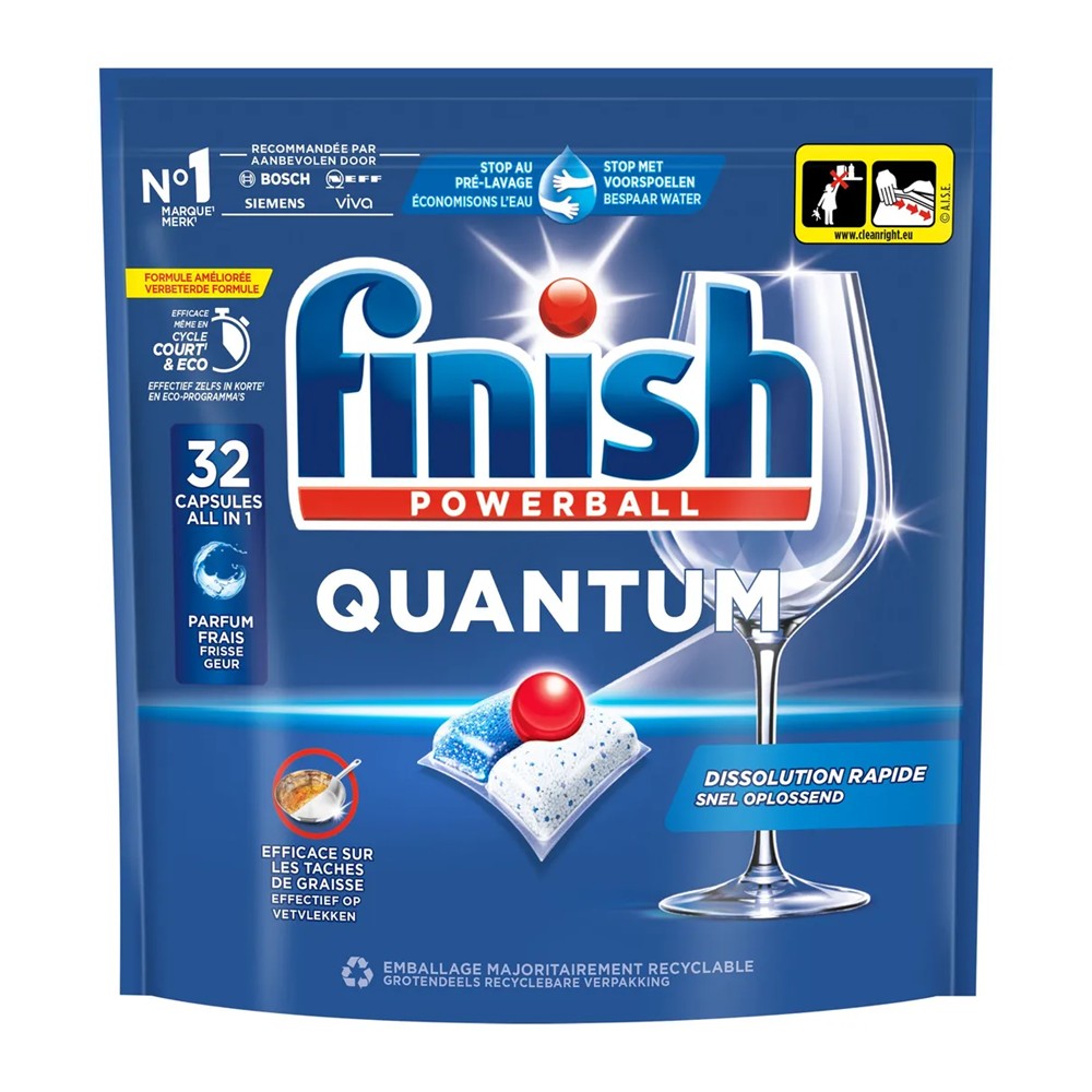 Finish Powerball - Vaatwas - Capsule - Quantum - All-in 1 - Frisse Geur - 32Wb/332.8g