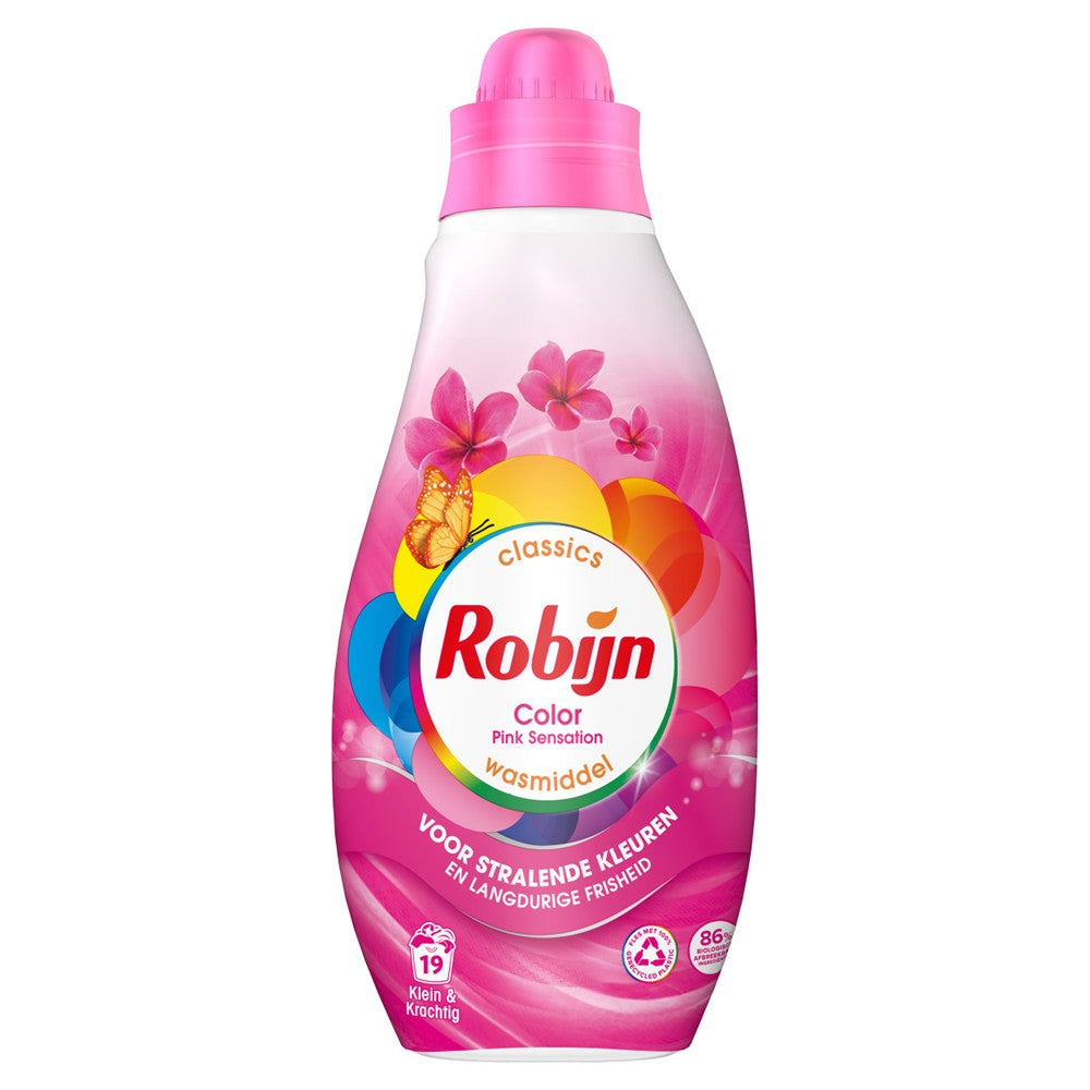 Robijn - Wasmiddel - Vloeibaar - Color - Pink Sensation - 19Wb/665ml
