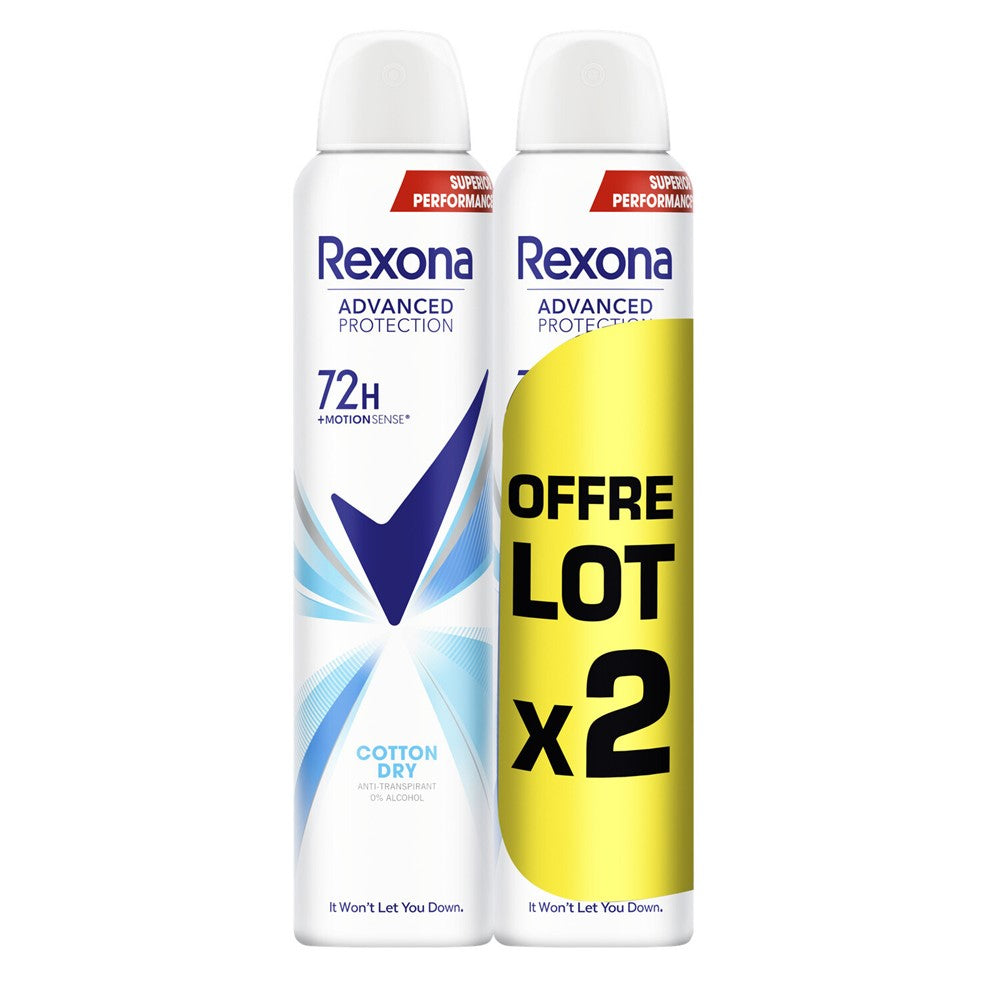 Rexona - Deodorant - Spray - Cotton Dry - 2x200ml