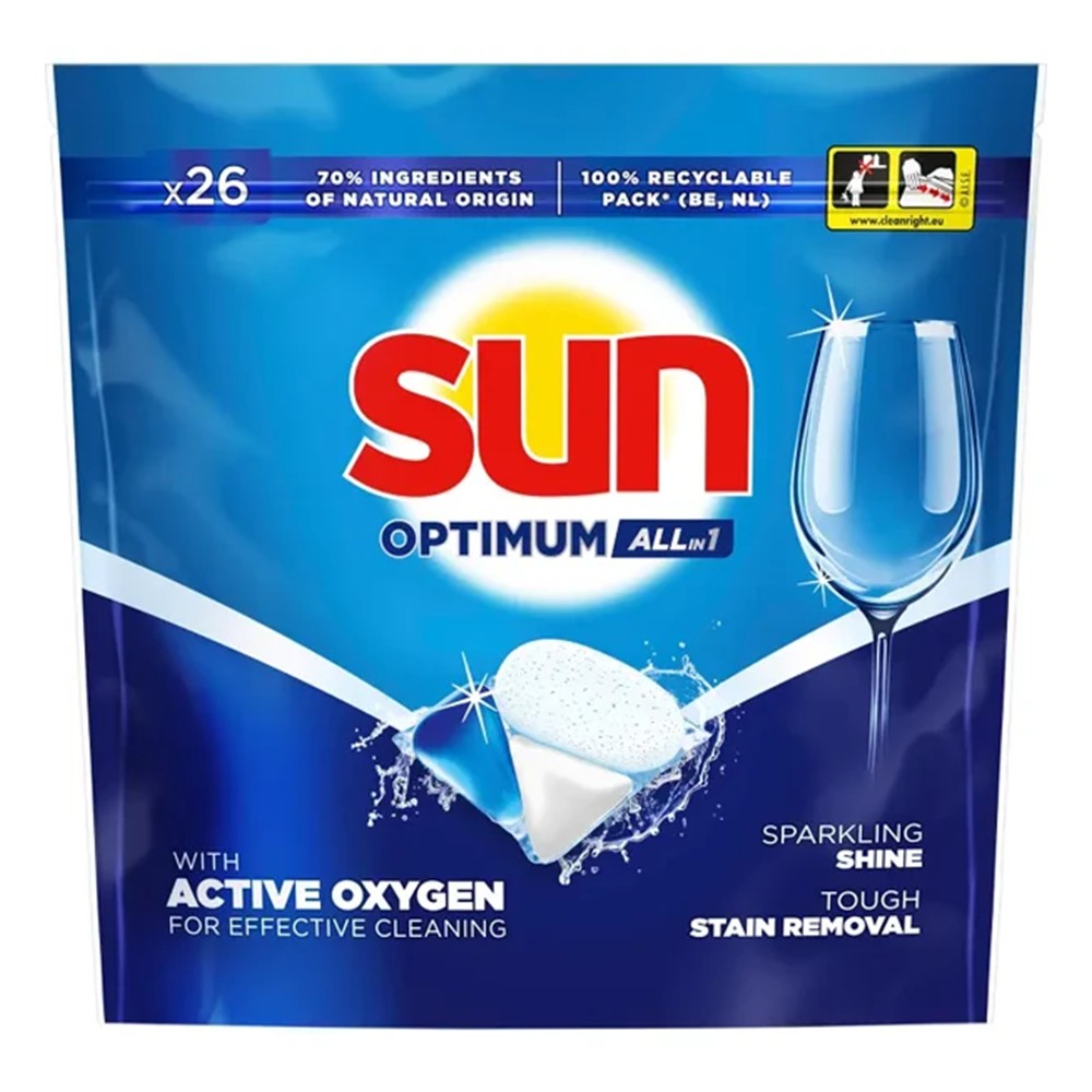 Sun - Vaatwas - Tablet - Optimum - All in 1 - Active Oxygen - 26Wb/390g