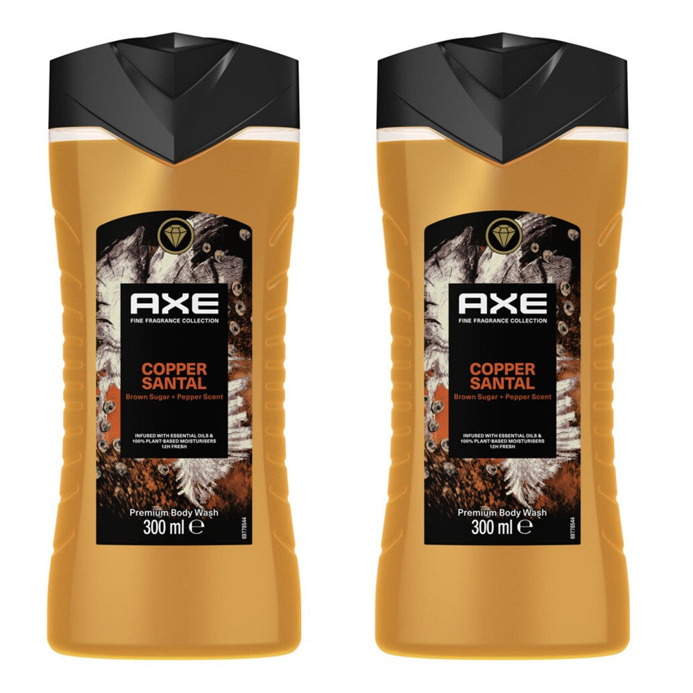 Axe - Douchegel - Copper Santal - Brown Sugar + Pepper Scent - 2x300ml