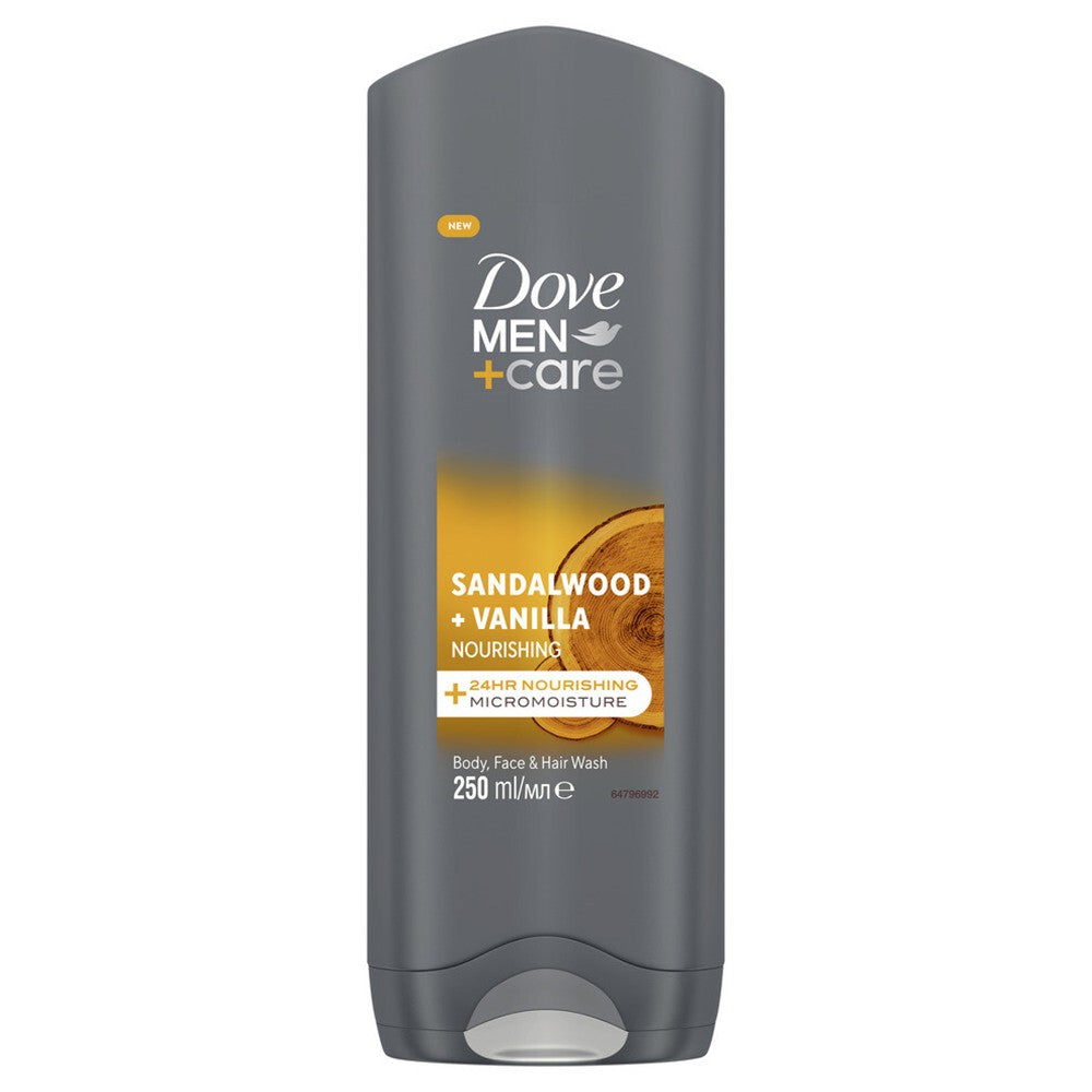 Dove Men+Care - Douchegel - Sandalwood & Vanilla - 12 x 250ml