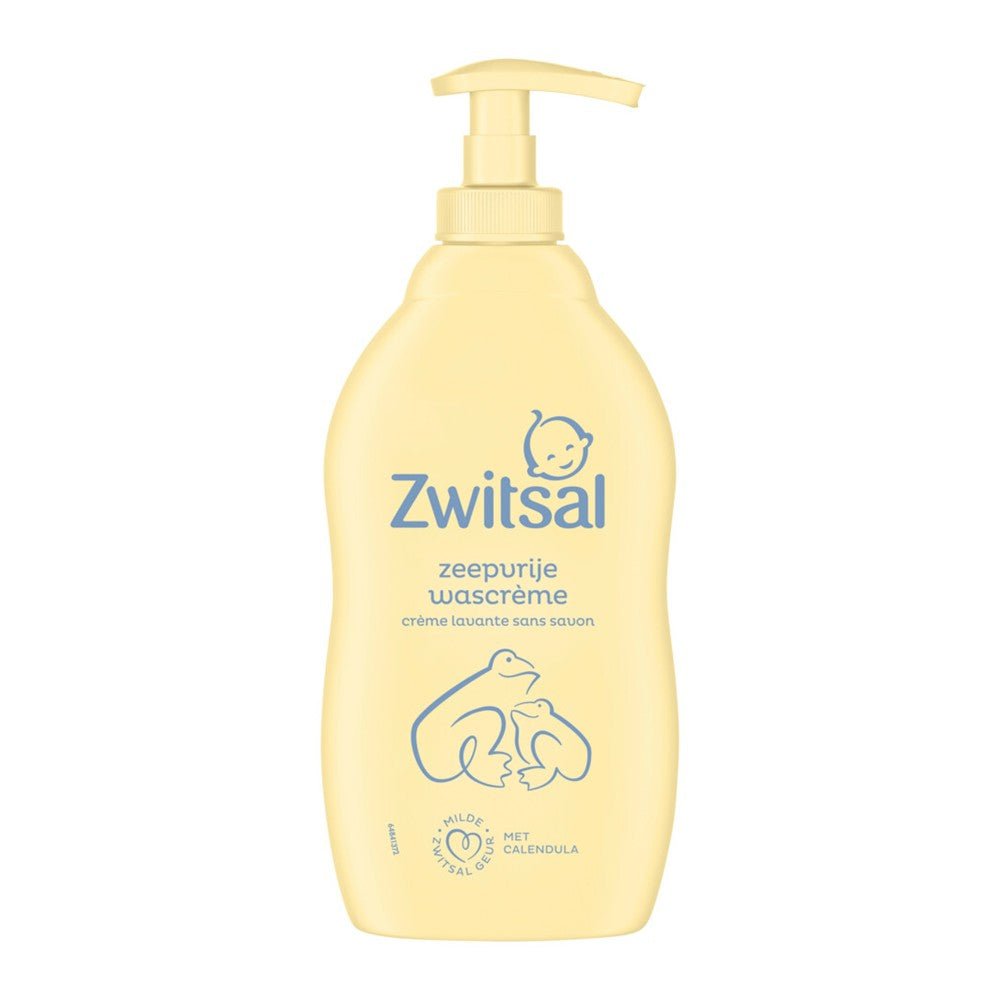 Zwitsal - Baby Huidverzorging - Met Pomp - Zeepvrije Wascreme - 400ml