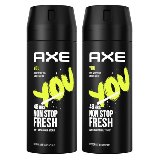 Axe - Deodorant - Spray - You - Cool Vetiver & Amber - 2x150ml