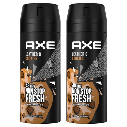 Axe - Deodorant - Spray - Collision - Leather & Cookies - 2x150ml