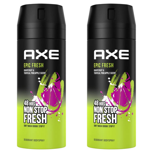 Axe - Deodorant - Spray - Epic Fresh - Grapefruit & Tropical Pineapple - 2x150ml