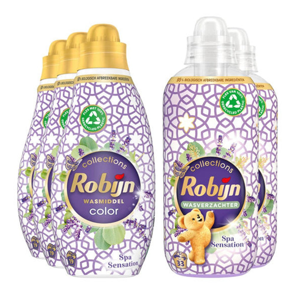 Robijn - Display - Wasverzachter + Wasmiddel - 2 Assortimenten - 5 Stuks