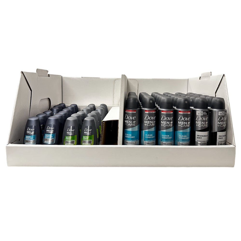 Dove Men - Display - 4 Assortimenten - Deodorant + Roller - Clean Comfort + Extra Fresh + Invisible Dry - 60 Stuks