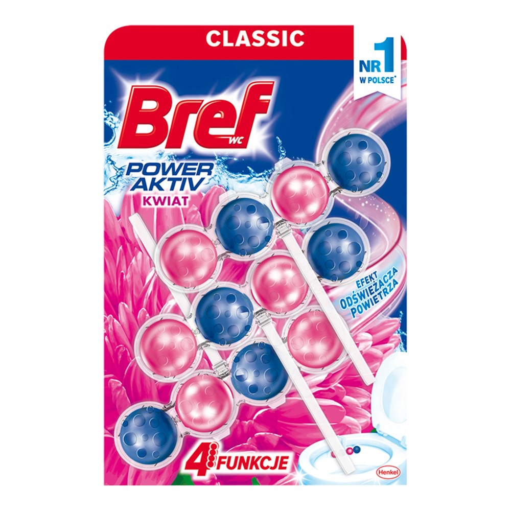 Bref - Toiletblok - Flower - Power Aktiv - Classic - 3x50g