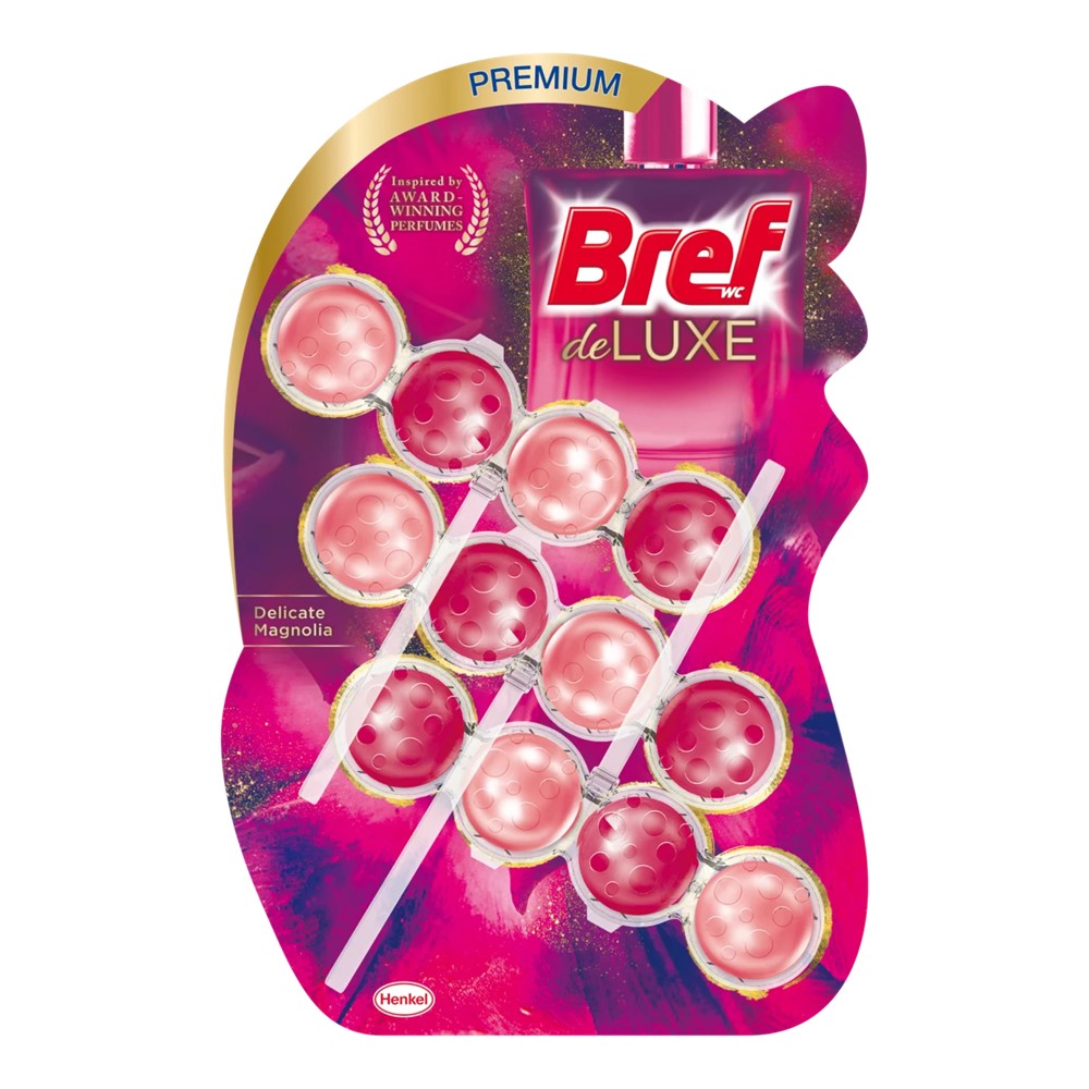 Bref - Toiletblok - Delicate Magnolia - De Luxe - Premium - 3x50g