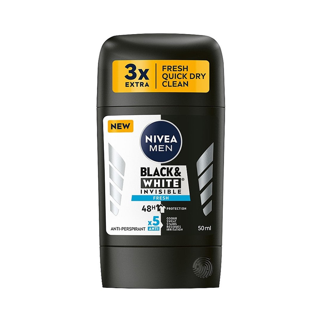 Nivea Men - Deodorant - Stick - Black&White - Invisible Fresh - 50ml