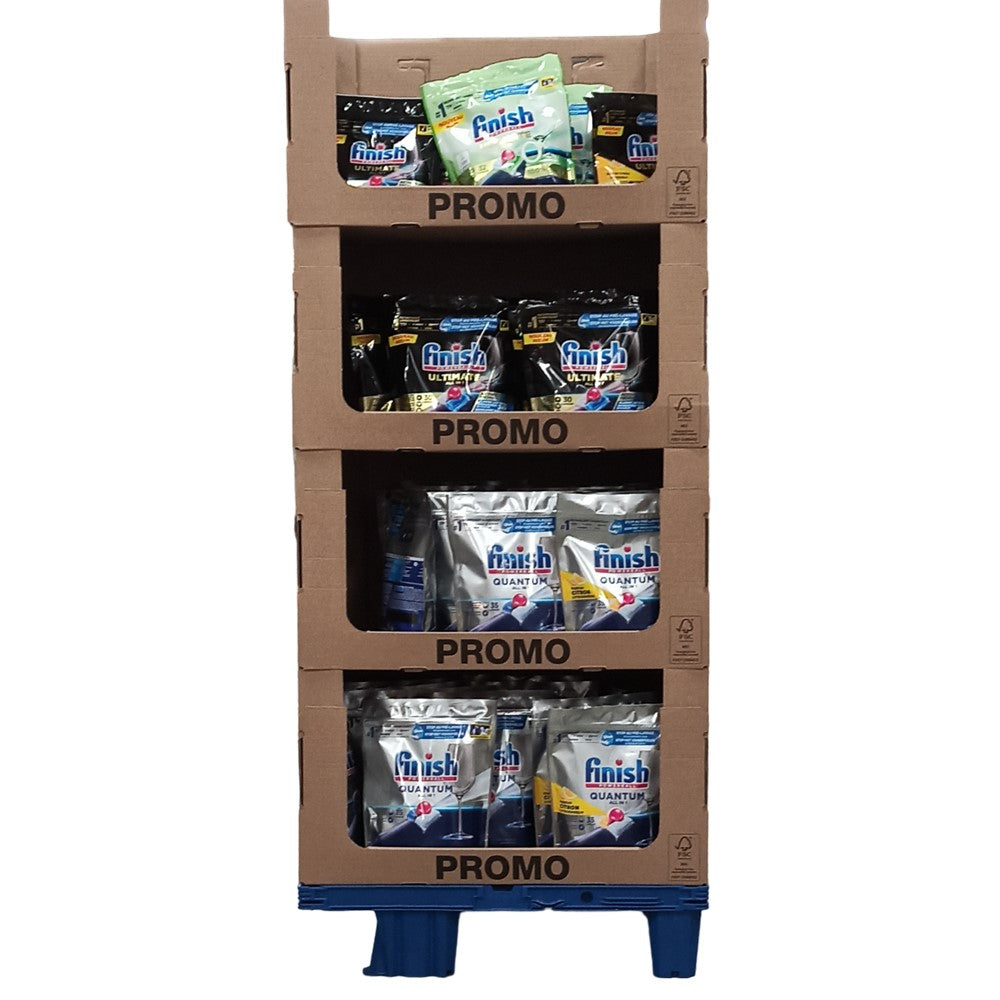 Finish - Display - Vaatwas Capsule - Quantum - 4 Assortimenten - 63 Stuks