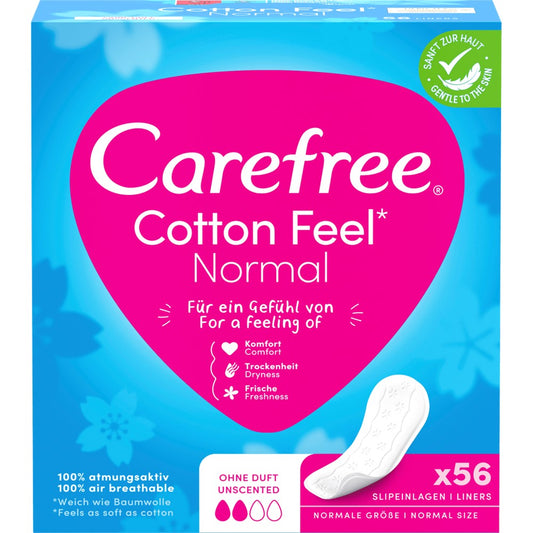 Carefree - Inlegkruisjes - Normal - Cotton Feel Normal - Unscented - 56 Stuks