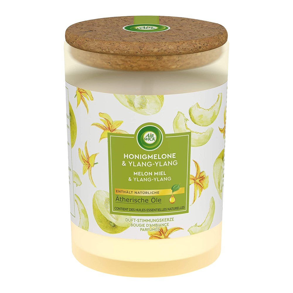 Air Wick - Geurkaars - Essential Oils - Honigmelone & Ylang-Ylang - 185g