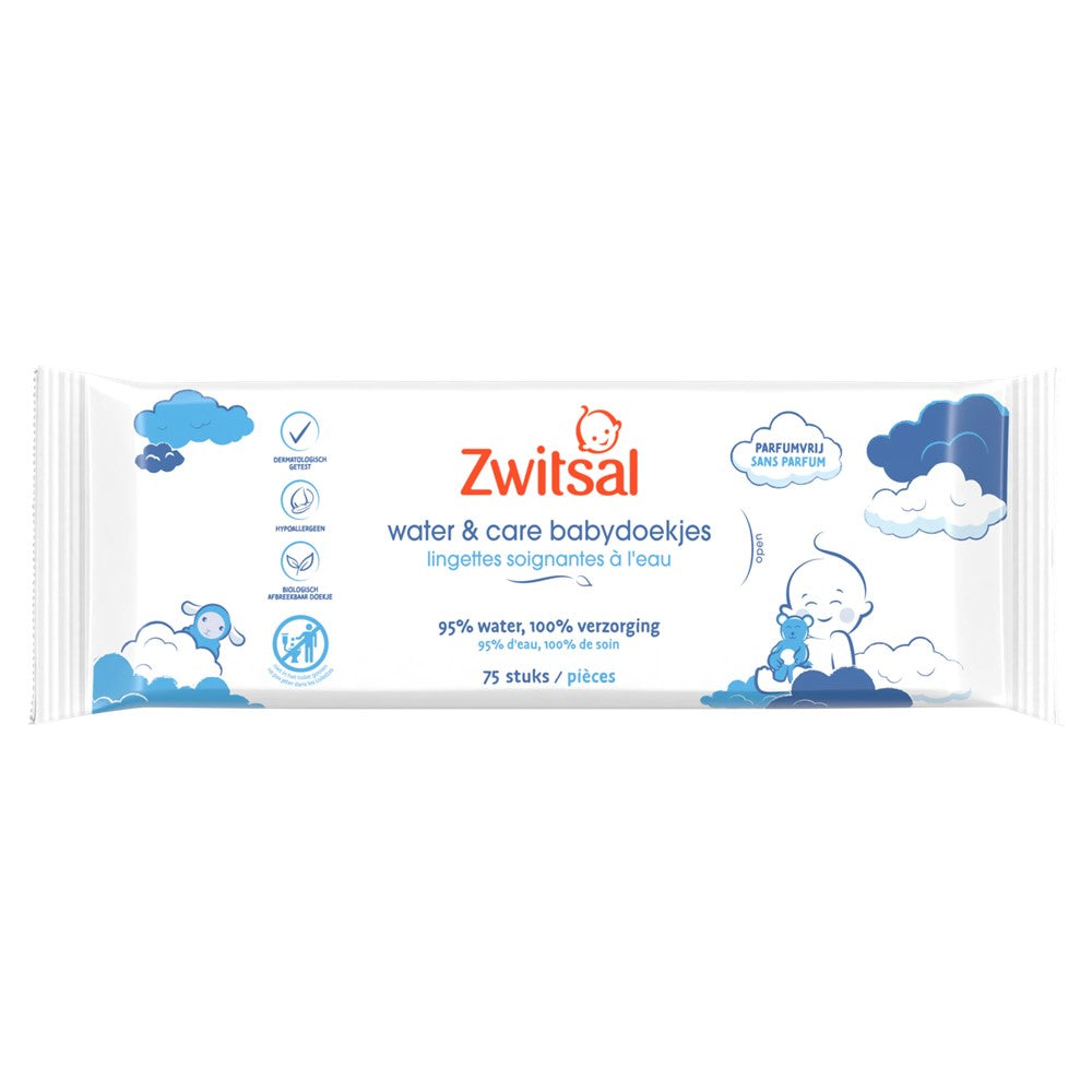 Zwitsal - Babydoekjes - Water & Care - 72 Stuks