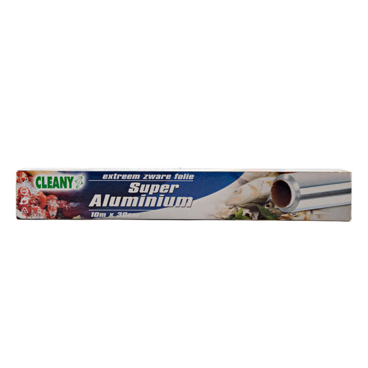 Cleany - Huishoud artikelen - Aluminiumfolie - 10x30cm - 10 Meter - 1 Stuk
