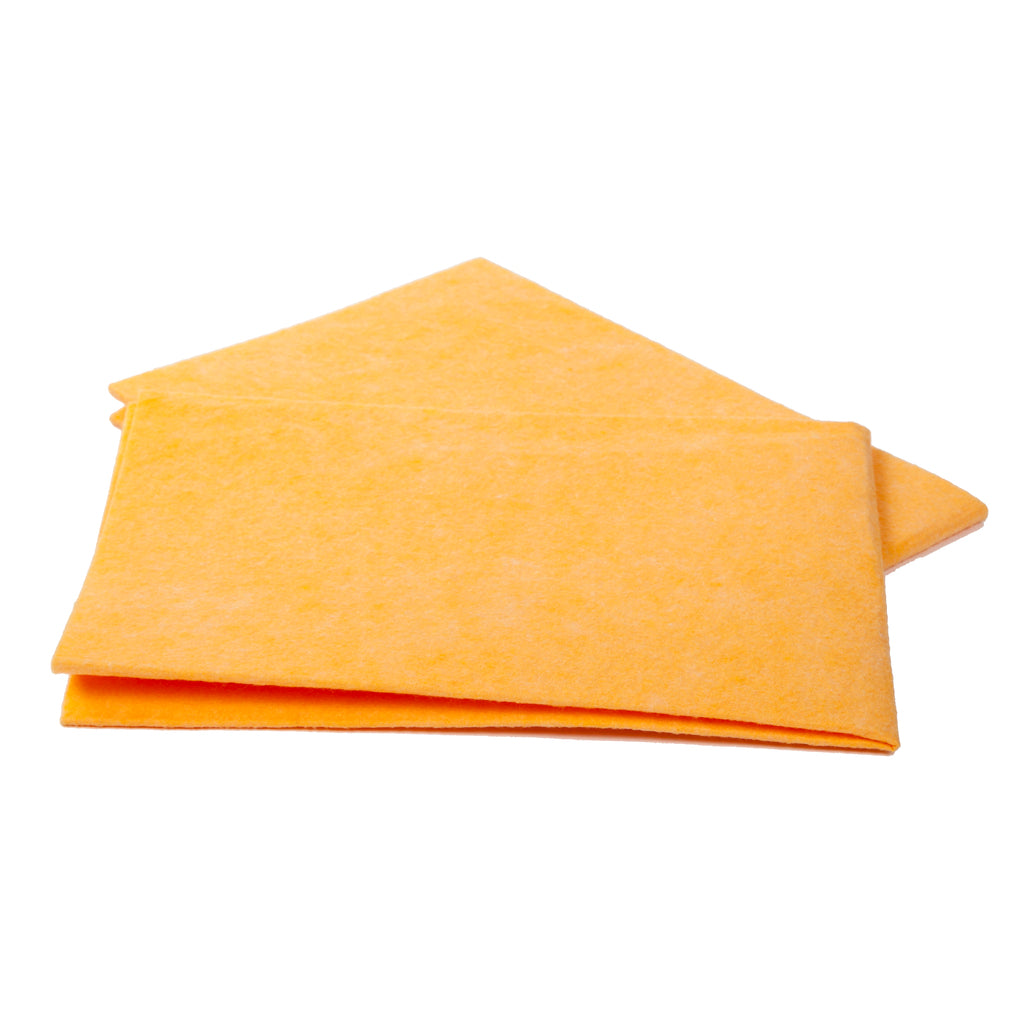 Cleany - Huishoud artikelen - Vloerdoekjes - 50x70cm - Oranje - 1 Stuk