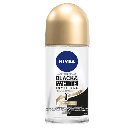 Nivea - Deodorant - Roller - Black & White Invisible Silky Smooth - 50ml
