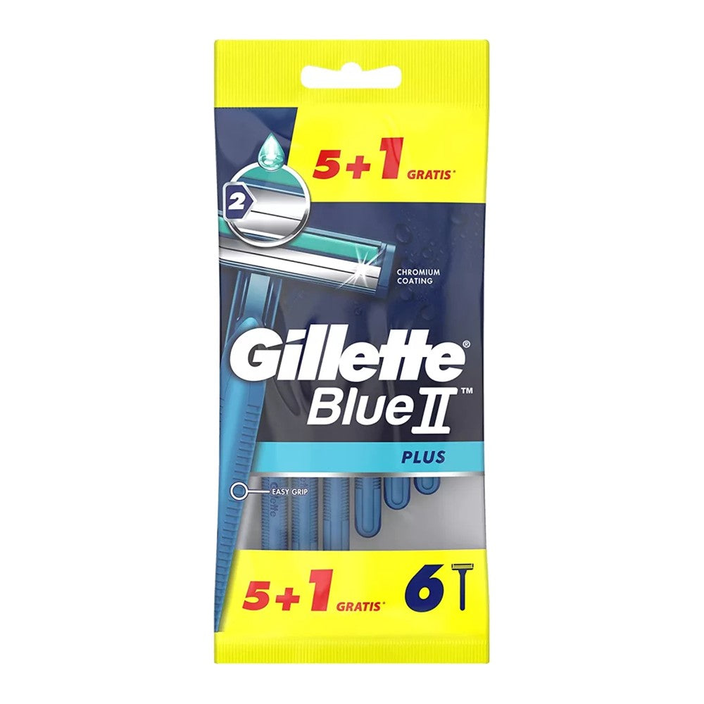Gillette - Scheermesjes - 2 Messen - Blue 2 - Plus - 6 Stuks