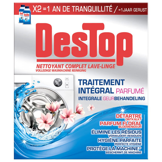 Destop - Wasmachine - Reiniger - Integrale Geur Behandeling - Bloemengeur - 2x250ml