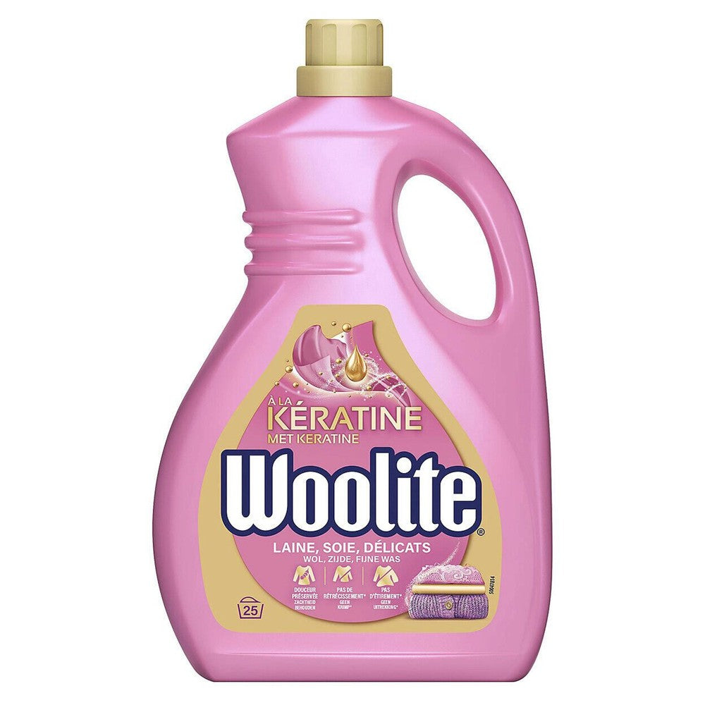 Woolite - Wasmiddel - Vloeibaar - Wol, Zijde, Fijne Was - Met Keratine - 25Wb/1500ml