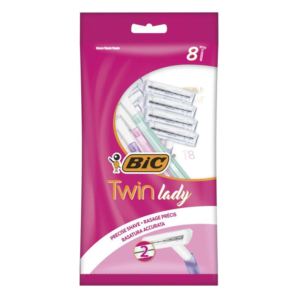 Bic Twin Lady - Scheermesjes - 2 Messen - Sensitive - 8 Stuks