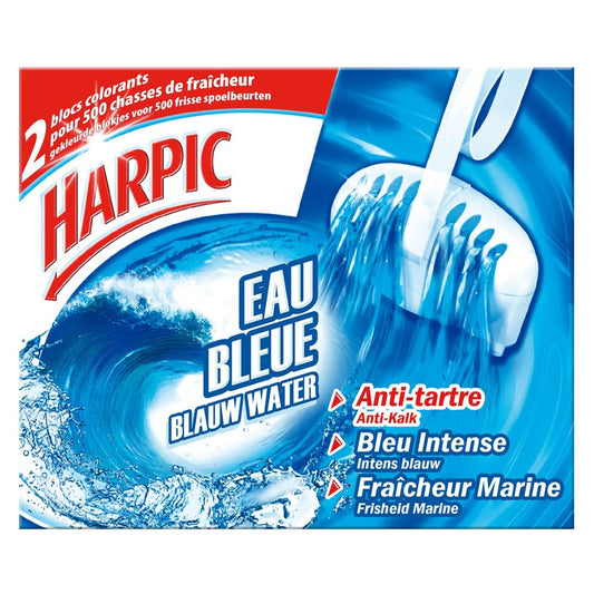 Harpic - Toiletblok - Blauw Water - Frisheid Marine - 2 x 38g